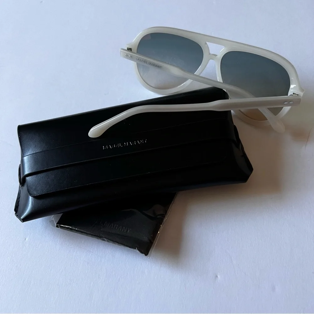 ISABEL MARANT IM0006/S SZJPR NAYA SUNGLASSES PILOT SHAPE IN IVORY NEW WITH CASE